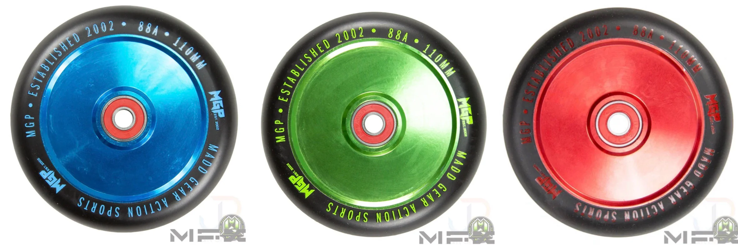 גלגל לקורקינט פעלולים MFX Corrupt 110mm | ליבה חלולה Hollow Core |  BLUE / BLACK - Image 3