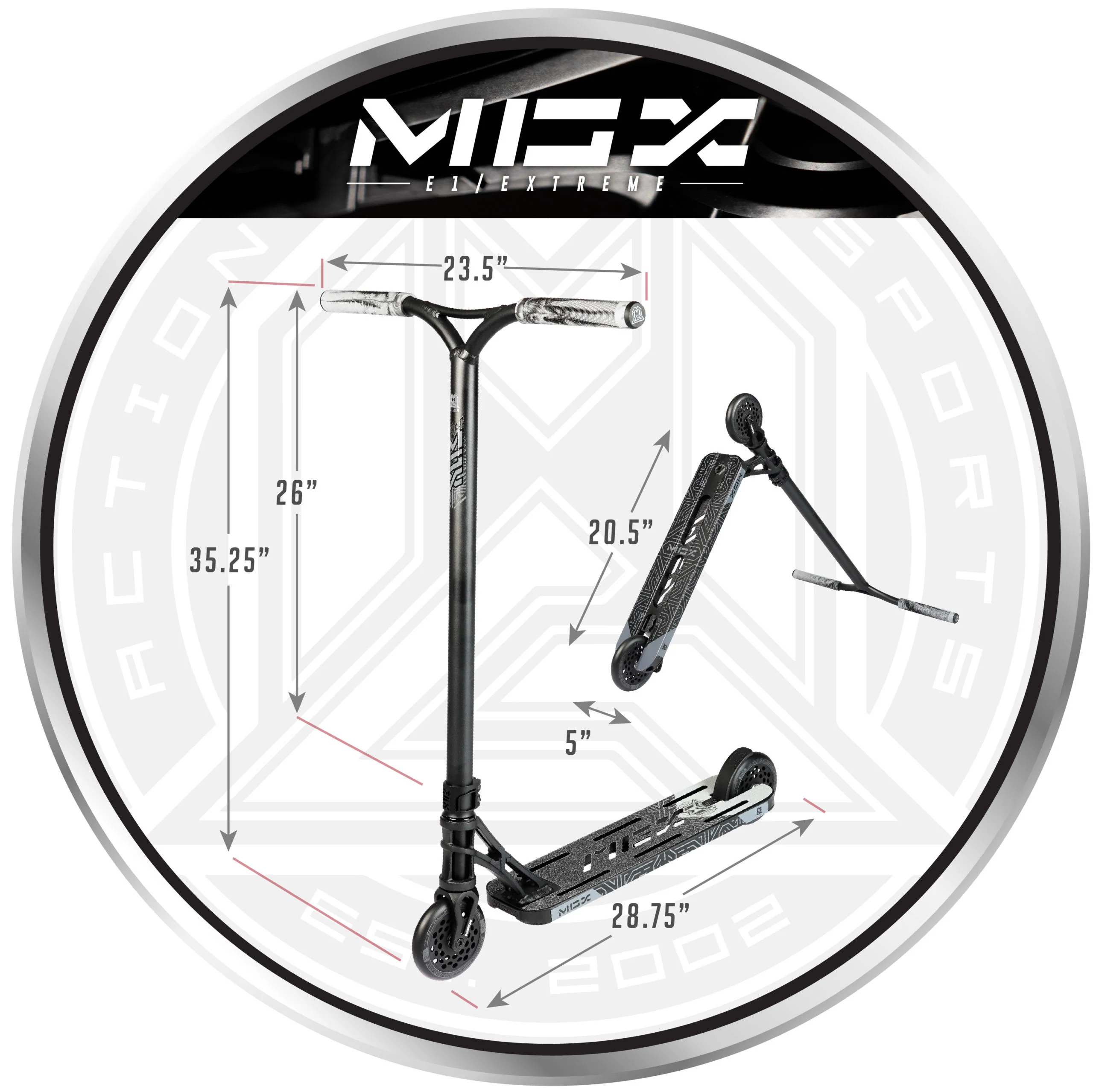 קורקינט פעלולים MGX E1 Extreme אקסטרים שחור - Image 7