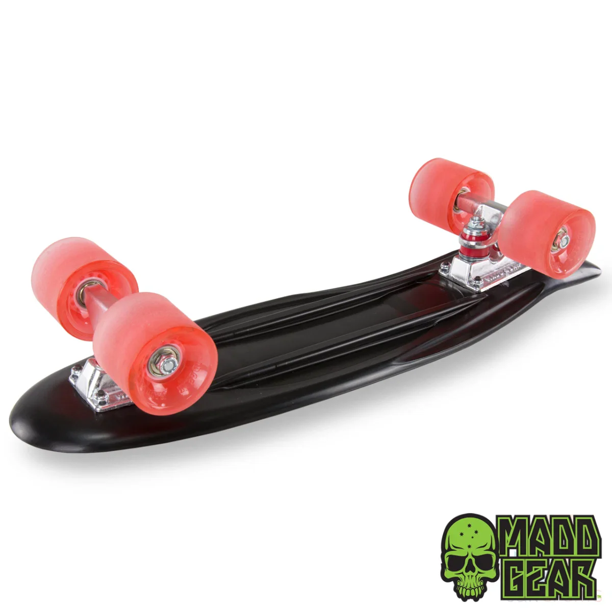 סקייטבורד Madd Gear Retro Skins | דגם אולד-סקול 22.5 אינץ' | RED / BLACK - Image 3